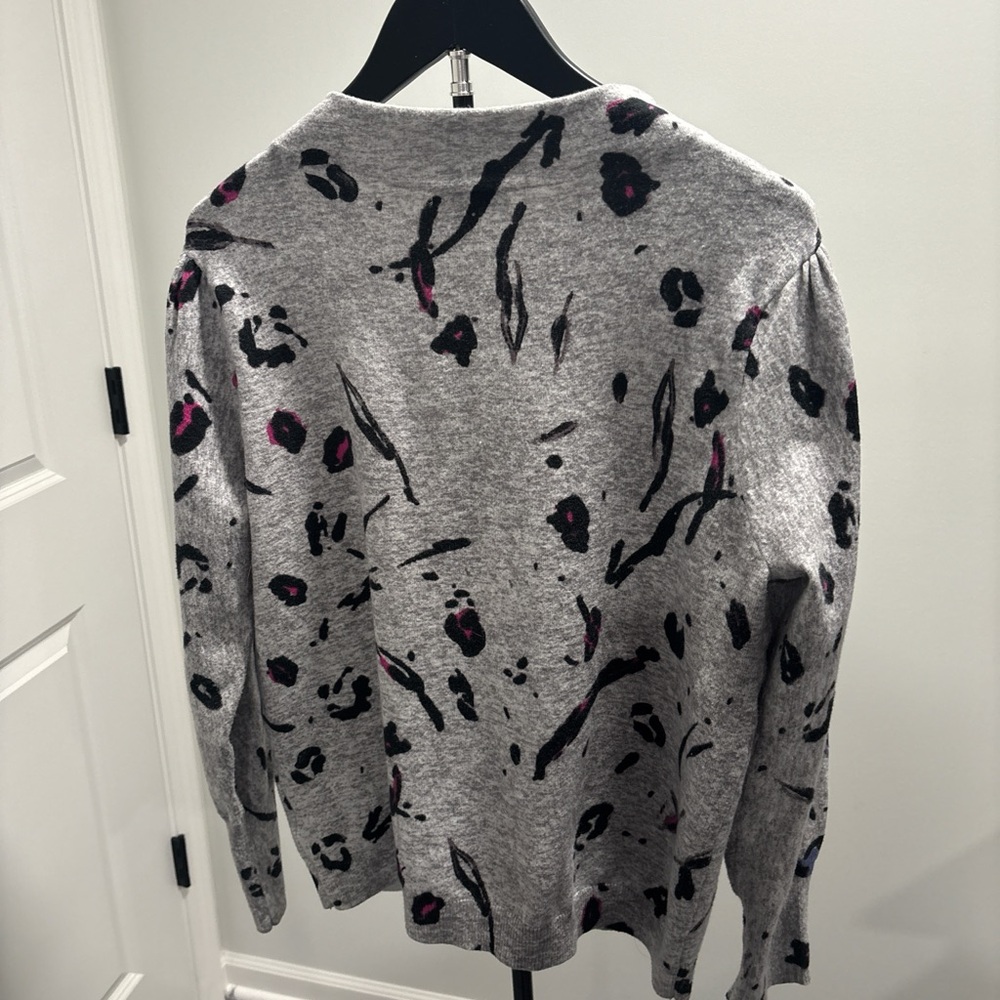NIC+ZOE Gray Sweater with Black Spot Print - Picture 5 of 6